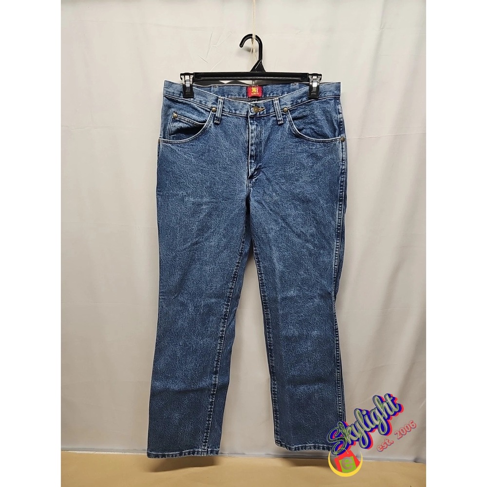 Wrangler Mens‎ Blue Bootcut Slim Fit Denim Jeans Western Rodeo Size 34x30